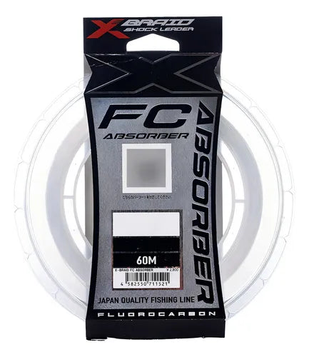 Linha Pesca Leader Ygk Absorber Fluor Fc 60m 60lb 0.71mm