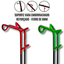 Suporte de Vara 8mm Emborrachado 3 Posições de Alta Resistência - Pronta Entrega