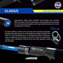Vara para carretilha Marine Sports Gladius 5.8" (1,73m) 14 lbs -17 Lbs - 25lbs