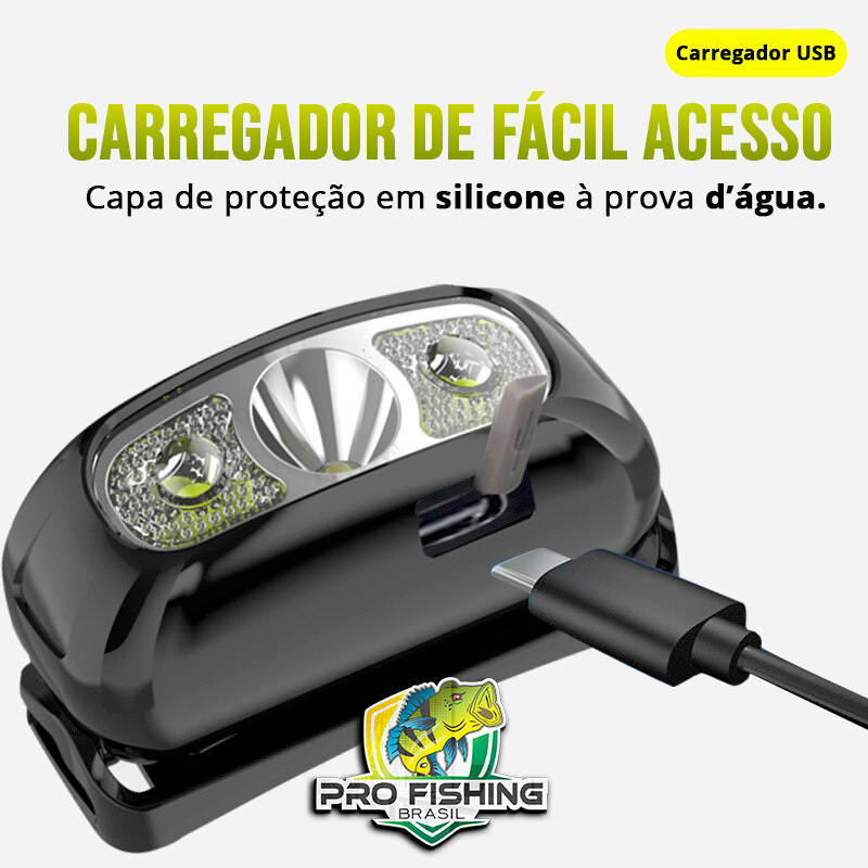 Lanterna de Cabeça Headlight Full LED À Prova D'Água - Super Resistente + Frete Grátis