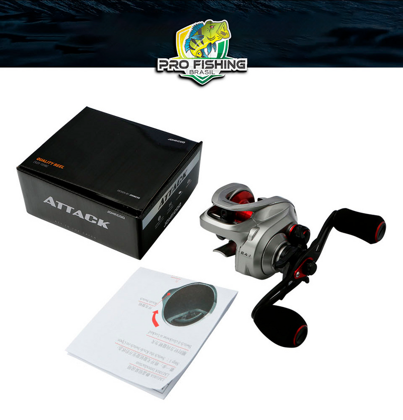 Nova Carretilha Attack JOHNCOO com 6kg de Freio 9 Rolamenbtos +1 BB