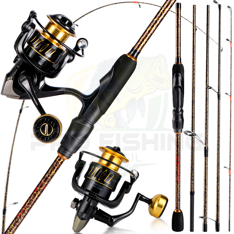 Novo KIT de Pesca Thunder GOLD com Vara + Molinete - Frete Grátis