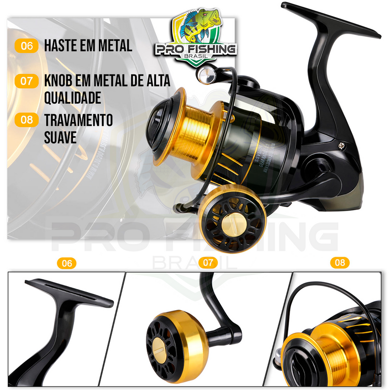 Novo KIT de Pesca Thunder GOLD com Vara + Molinete - Frete Grátis