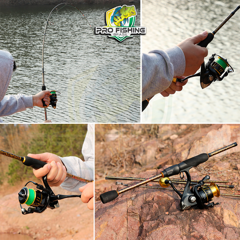 Novo KIT de Pesca Thunder GOLD com Vara + Molinete - Frete Grátis