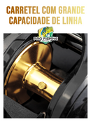 NOVA CARRETILHA BIG GAME SPECTER LX300H RYOBI - 16KG DRAG - 10 ROLAMENTOS + FRETE GRÁTIS