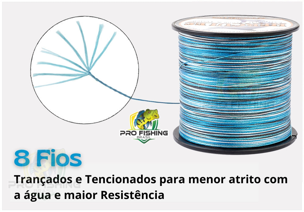 Super Linha Multifilamento Hercules 8 fios até 300lbs - 500 Metros - Frete Grátis