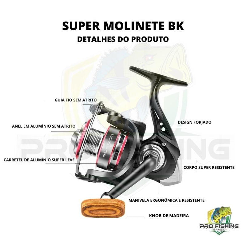 Novo Molinete BK 1000-7000 com 12 Rolamentos - DRAG de Freio de 10kg