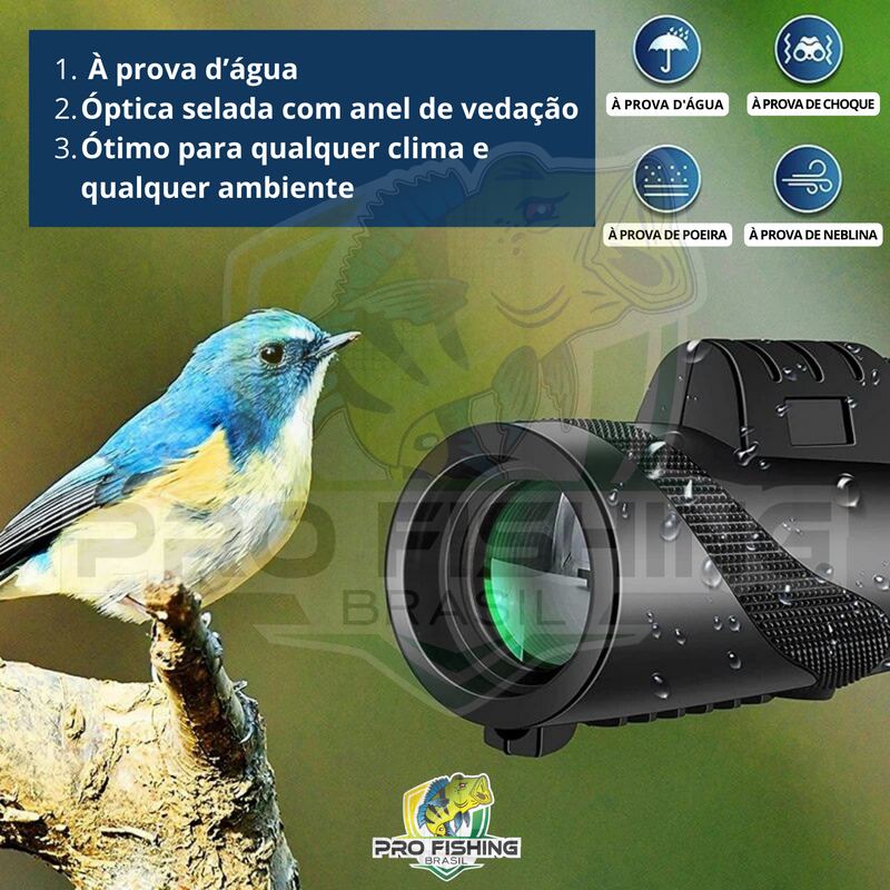 Telescópio Portátil HD 5000M - Zoom 80x100 + Tripé
