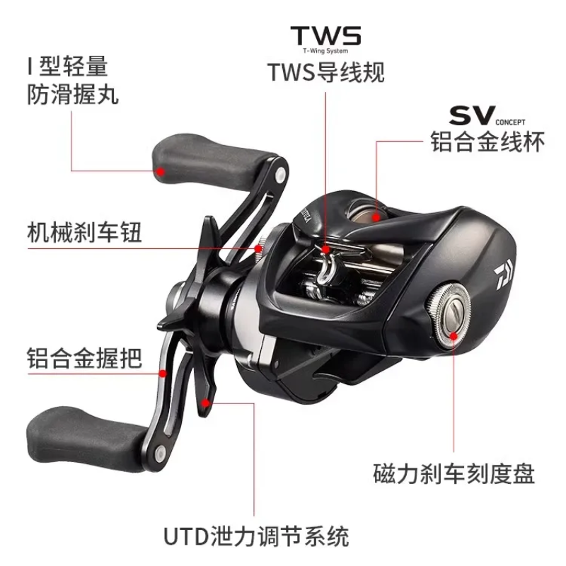 NOVA DAIWA TATULA TW 100 2024 - Rolamentos 7+1BB - Drag 5KG - Recolhimento 8.1:1