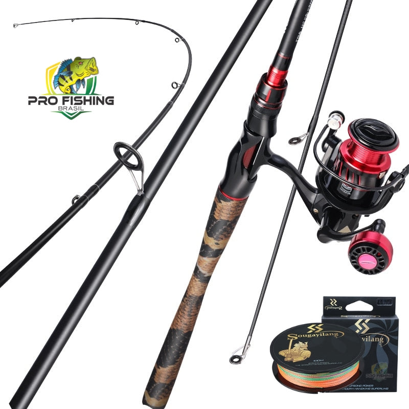 SUPER KIT DE PESCA SNAKE COM VARA + MOLINETE + LINHA - FRETE GRÁTIS