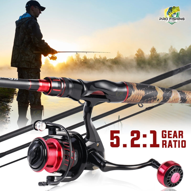 SUPER KIT DE PESCA SNAKE COM VARA + MOLINETE + LINHA - FRETE GRÁTIS