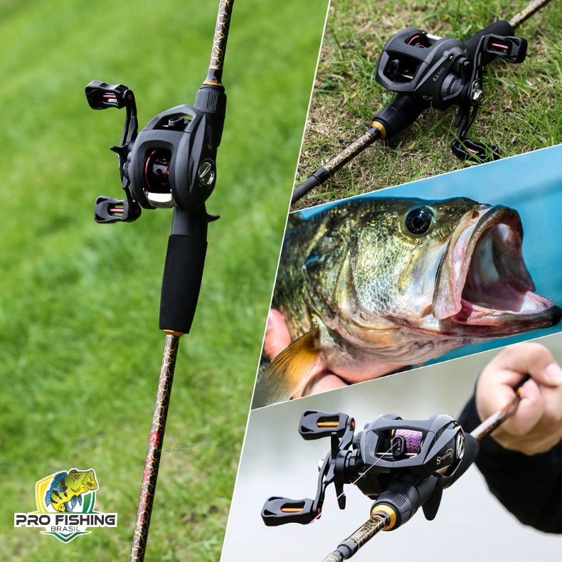 Super KIT de Pesca Vara + Carretilha Sougayilang Golden Series - Frete Grátis