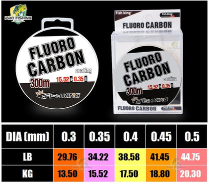 Linha de FluorCarbono Fish King Super Resistente a Abrasão - Frete Grátis