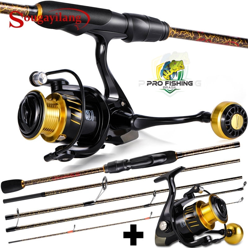 Novo KIT de Pesca Thunder GOLD com Vara + Molinete - Frete Grátis