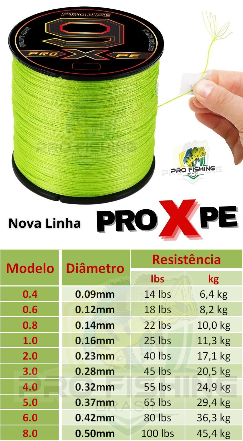 Nova Linha Multifilamento PROXPE 9X - 300M - Super Suave e Resistente - Frete Grátis