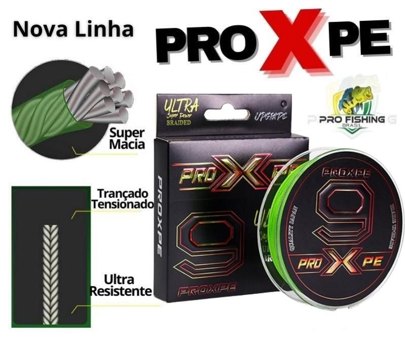 Nova Linha Multifilamento PROXPE 9X - 300M - Super Suave e Resistente - Frete Grátis