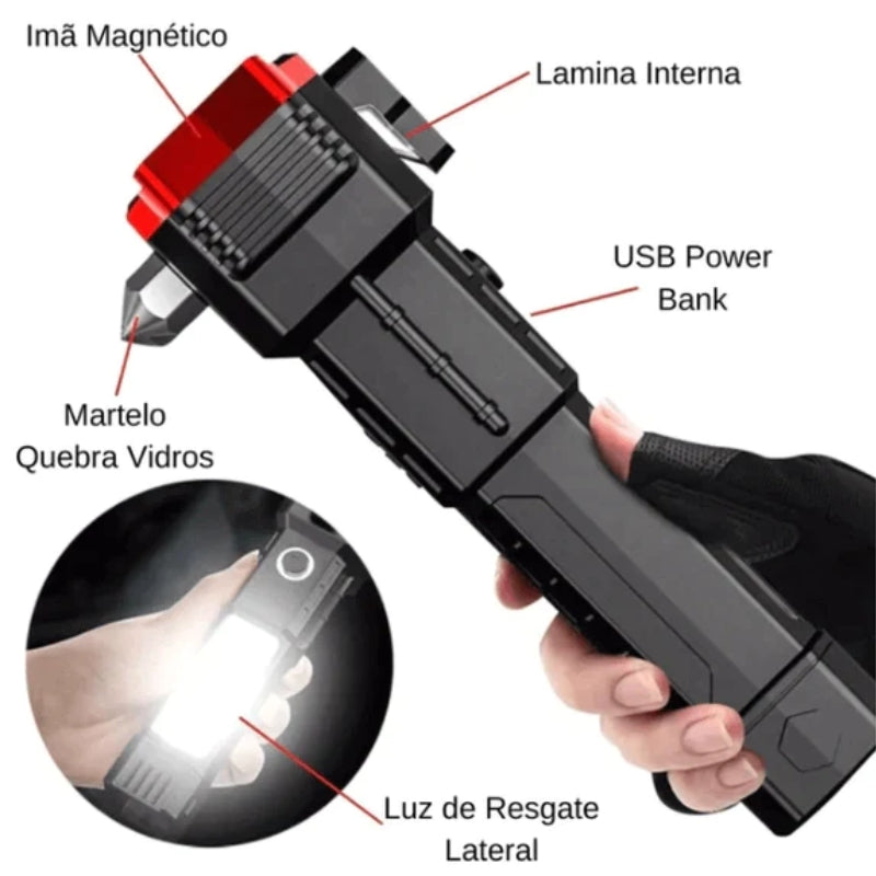 Lanterna Tática 4 em 1 - Super Potente, Forte e Resistente - Frete Grátis
