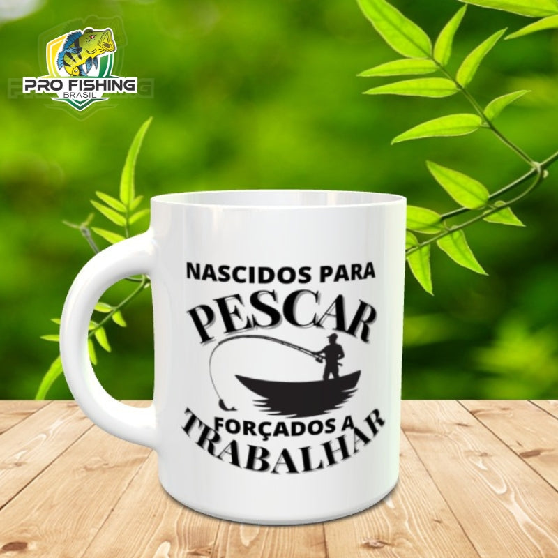 Caneca Pro Fishing Brasil - Nascidos Pra Pescar - Frete Grátis