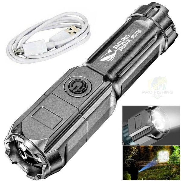 Lanterna Tática Power LED Recarregável 2.0 - À Prova D'Agua + Frete Grátis