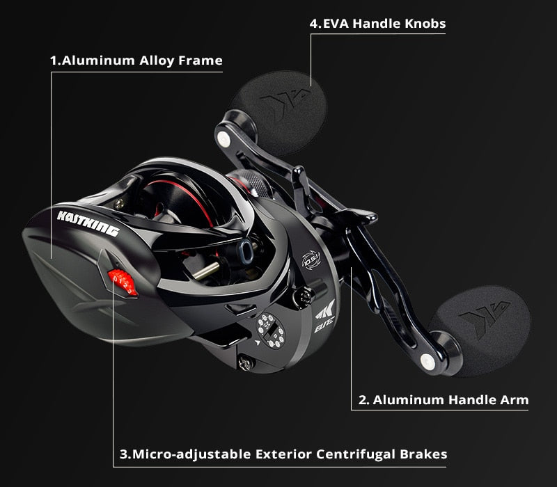 Carretilha KastKing Speed Demon Elite Vel. Recolhimento 10.5:1 - Frete Grátis todo Brasil