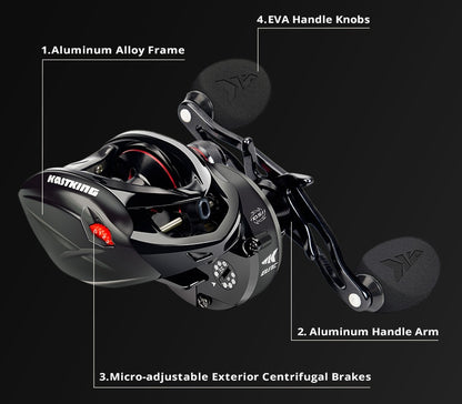 Carretilha KastKing Speed Demon Elite Vel. Recolhimento 10.5:1 - Frete Grátis todo Brasil