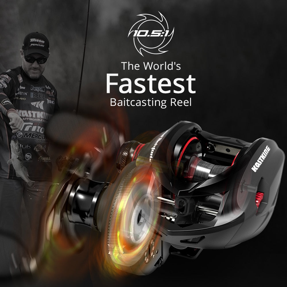 Carretilha KastKing Speed Demon Elite Vel. Recolhimento 10.5:1 - Frete Grátis todo Brasil