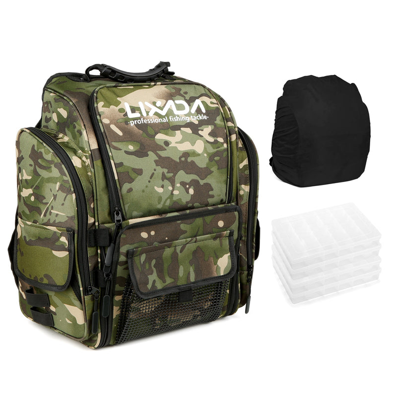 Mochila de Pesca Importada LIXADA com 4 Estojos - Frete Grátis