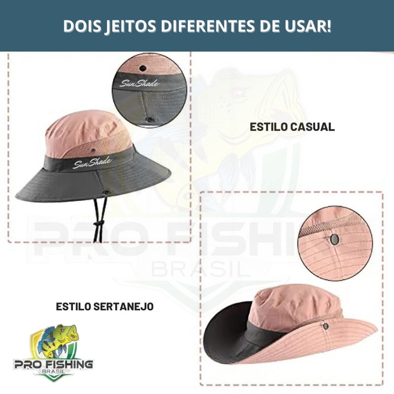 Novo Chapéu Feminino Importado Sun Shade com Proteção Solar UV400