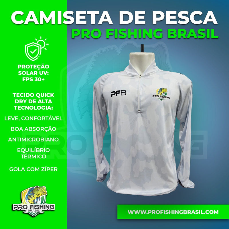 Nova Camiseta de Pesca Pro Fishing Brasil 2024 CAMUFLA