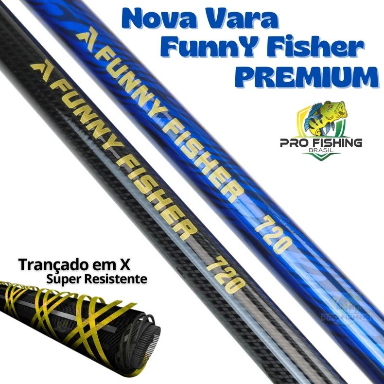 Nova Vara de Pesca Telescópica em Carbono Premium JOSBY FUNNY FISHER 3.6M 4.5M 5.4M 6.3M7.2M - Frete Grátis