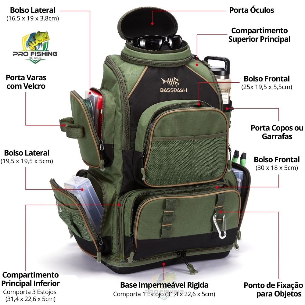 Nova Mochila de Pesca Multifuncional Bassdash - Lançamento