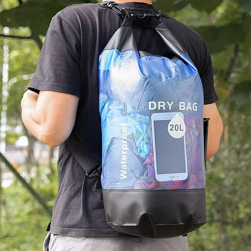 Mochila Impermeável Dry Bag Á Prova D'Água EcoBag 20L