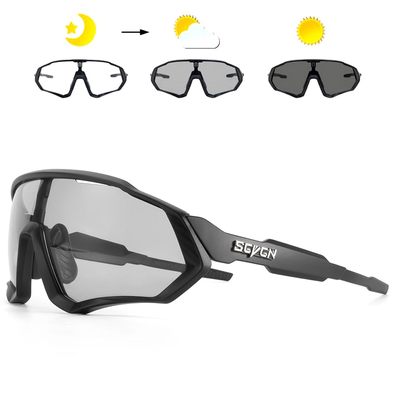 Novo Óculos de Ciclismo Fotocromático SCVCN - com Proteção UV+400 + Frete Grátis