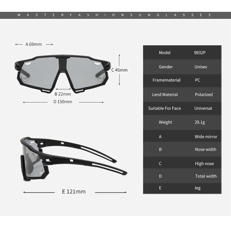 Novo Óculos de Fotocromáticos Polarizado com Proteção UV400