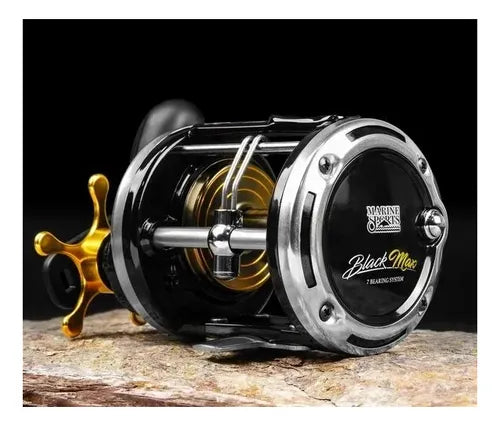 Carretilha Black Max 30 Marine Sports perfil Alto - Frete Grátis para Sul/Sudeste