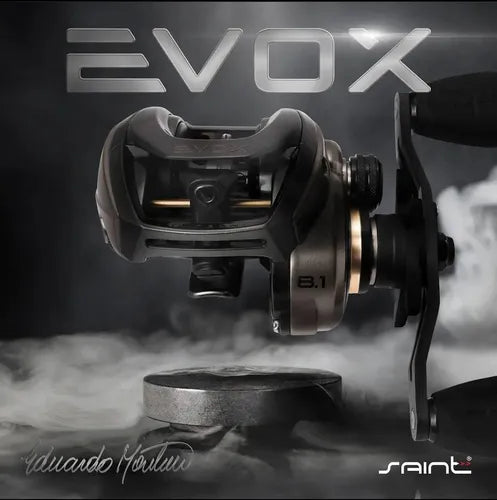 Carretilha Saint Evox Carbon 8.1:1 Drag 8kg - Frete Grátis p/ todo Brasil