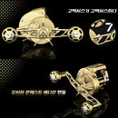 Nova Manivela Gomexus Galaxy Gold Titanium 120mm - 7x4mm - Pronta Entrega