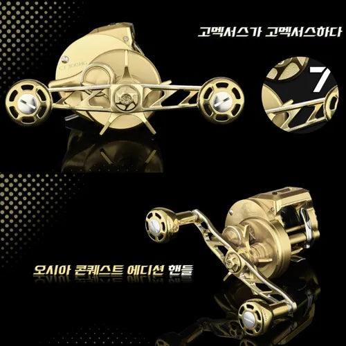 Nova Manivela Gomexus Galaxy Gold Titanium 120mm - 7x4mm - Pronta Entrega