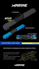 Case Porta Varas Marine Sports Retrátil Até 7' 2,10m Rh-10