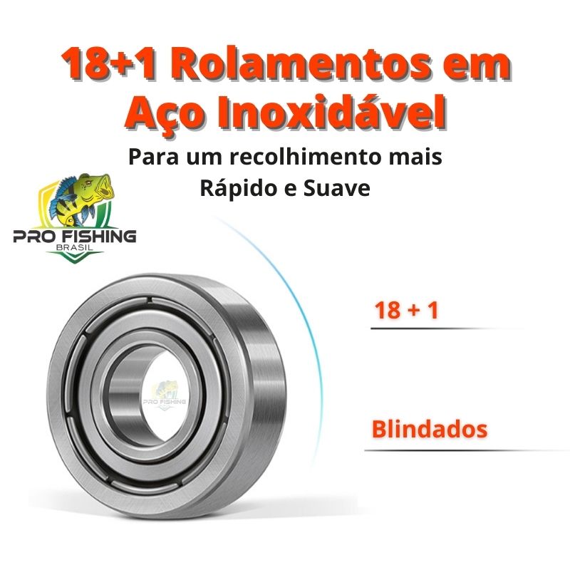 Nova Carretilha ALLINGS AS-200 com 18 Rolamentos - Lançamento 2023 - Promoção Frete Grátis