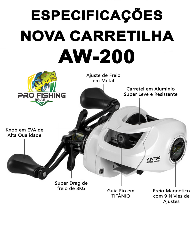 Nova Carretilha AILLINGS AW-200 - Lançamento 2023