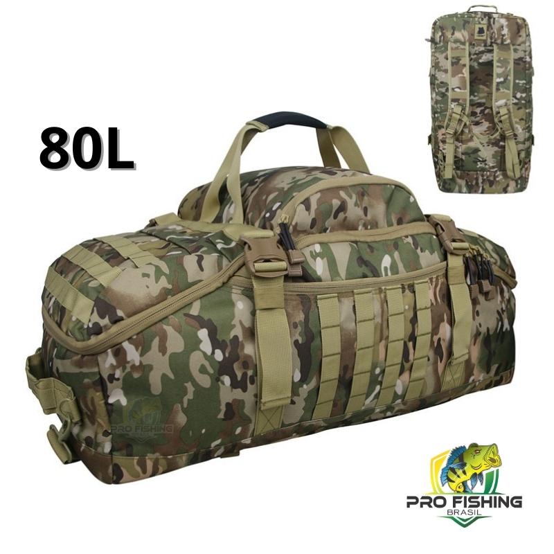 Bolsa Tática Militar Expedition 3 em 1 – Bolsa, Mala ou Mochila - 80 Litros - Frete Grátis