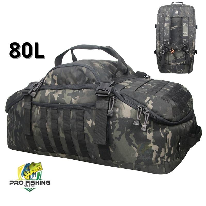 Bolsa Tática Militar Expedition 3 em 1 – Bolsa, Mala ou Mochila - 80 Litros - Frete Grátis