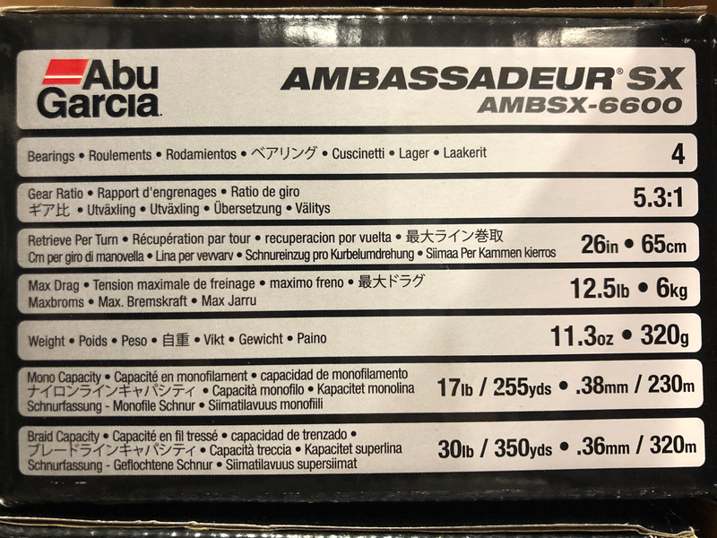 Carretilha Perfil Alto Abu Garcia Ambassadeur 6600 / 6601 SX  AMBSX