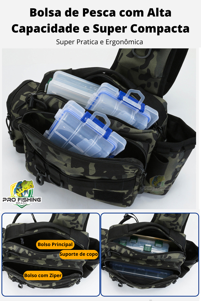 Bolsa de Pesca Premium - Fishing Bag Outdoor - Pochete