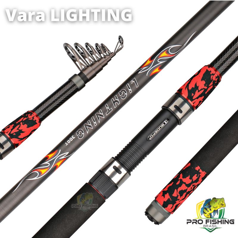 NOVA VARA TELESCOPICA DE CARBONO LIGHTING PREMIUM - LANÇAMENTO 2023