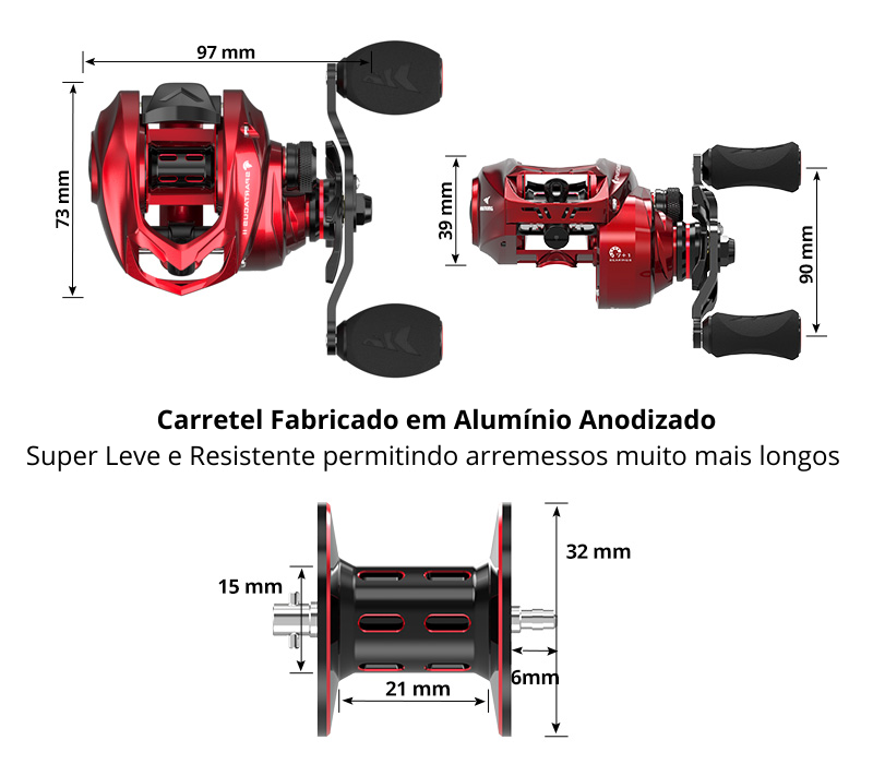 Nova Carretilha Spartacus II - KASTKING® - Frete Grátis