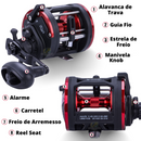 Carretilha Perfil Alto DTR30 Sougayilang - 25kg MAX DRAG -  3+1bb Rolamentos