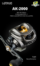 Nova Carretilha Premium LURE PRO AK-2000 - Lançamento 2025 - Frete Grátis