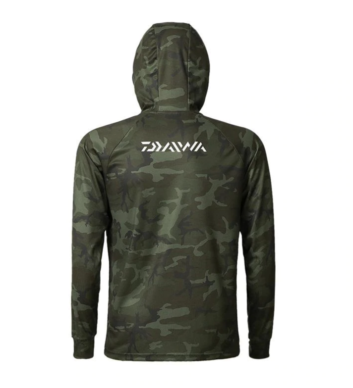 Camisa de Pesca Daiwa 2023 Camuflada - Proteção UV 50 + Frete Grátis
